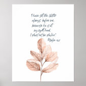 Bible verset Lord Psalm Écriture feuilleté poster (Devant)