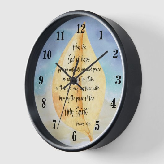 Bible verset Romains Mur Horloge (Angle)