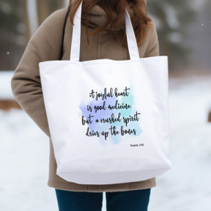Bible verset Sac fourre-tout bleu splash