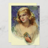 Bible vintage, Faire-part de mariage religieuse (Devant / Derrière)