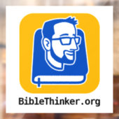 BibleThinker.org Logo Window Cling Raamsticker (Vel 2)