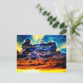 Biblical Electrified Cumulus Clouds Skyscape Briefkaart (Staand voorkant)