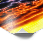 Biblical Electrified Cumulus Clouds Skyscape Foto Afdruk (Hoek)