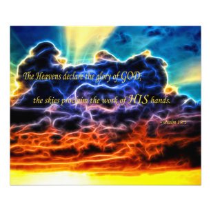Biblical Electrified Cumulus Clouds Skyscape Foto Afdruk
