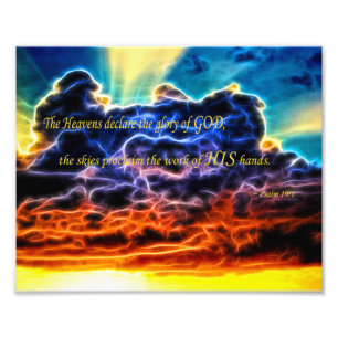 Biblical Electrified Cumulus Clouds Skyscape Foto Afdruk