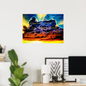 Biblical Electrified Cumulus Clouds Skyscape Poster (Thuiskantoor)
