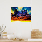 Biblical Electrified Cumulus Clouds Skyscape Poster (Keuken)