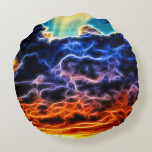 Biblical Electrified Cumulus Clouds Skyscape Rond Kussen