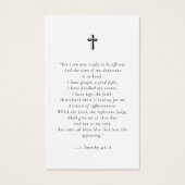 Biblical Faith Funeral Memorial Photo Prayer Card (Dos)