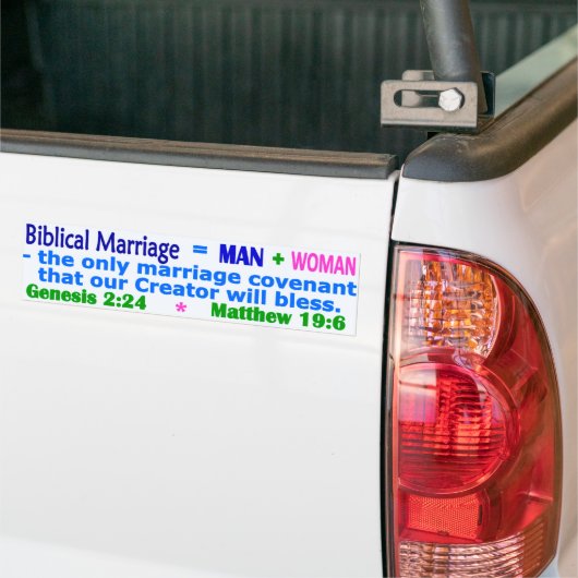 Biblical Marriage Bumpersticker (Op Truck)
