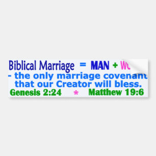 Biblical Marriage Bumpersticker