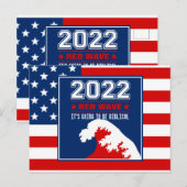 Biblical Midterms 2022 Red Wave Briefkaart (Voorkant / Achterkant)