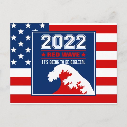 Biblical Midterms 2022 Red Wave Briefkaart (Voorkant)