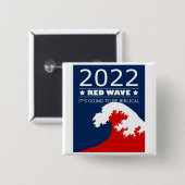 Biblical Midterms 2022 Red Wave Vierkante Button 5,1 Cm (Voorkant /achterkant)