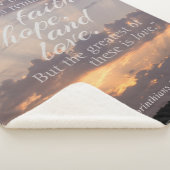 Biblical Passage Sunset Sherpa Deken (3/4)