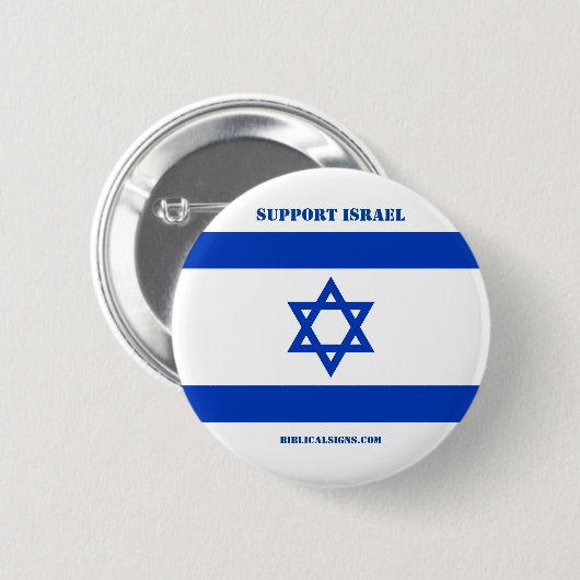 Biblical Signs "Support Israel" Button (Voorkant /achterkant)