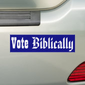 Biblically stemmen bumpersticker (Op auto)