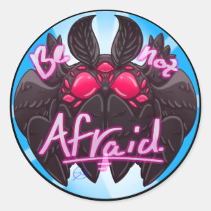 Biblicum nauwkeurige Mothman-stickers Ronde Sticker