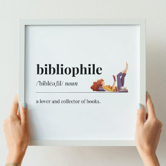 Bibliofiel Definitie een liefhebber van boeken Poster
