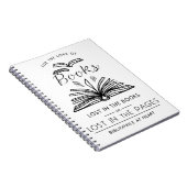 Bibliofiel in het hart - Minimalistisch ontwerp vo Notitieboek (Rechterzijde)