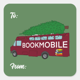 Bibliomobile avec étiquette de Noël Arbre de Noël