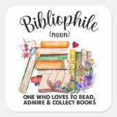 Bibliopfiele definitie vierkante sticker (Voorkant)
