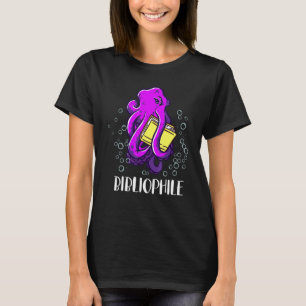 Bibliopolide Octopus Book Reading T-shirt