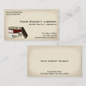 Bibliothécaire Carte de visite (Devant / Derrière)