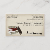 Bibliothécaire Carte de visite (Devant)