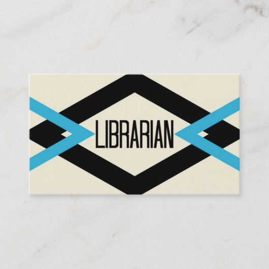 Bibliothécaire Carte de visite tendance (Devant)