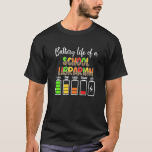 Bibliothecaris Batterij Levensduur Bibliotheekmede T-shirt