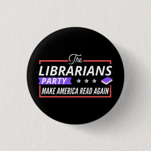 bibliothecaris, bibliotheek, lezen, lezen, boeken, ronde button 3,2 cm