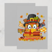 Bibliothecaris Boek Lezer Grappige Kalkoen Thanksg Feestdagenkaart (Voorkant / Achterkant)