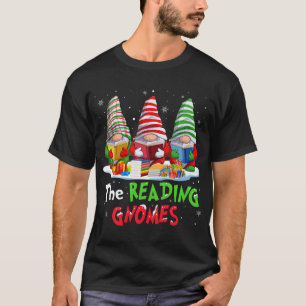 Bibliothecaris De Lezing Gnomen Kerstmis Grappig v T-shirt