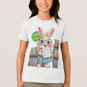 🐰📚 Bibliothecaris-in-Opleiding Ster – Konijnened Tri-Blend Shirt