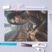 Bibliothecaris Steampunk Victoriaans Lady Tissuepapier (Craft)