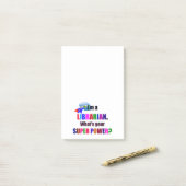Bibliothecaris Superheld - Krachtige Kleurrijke Te Post-it® Notes (Op bureau)