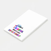 Bibliothecaris Superheld - Krachtige Kleurrijke Te Post-it® Notes (Schuin)