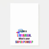 Bibliothecaris Superheld - Krachtige Kleurrijke Te Post-it® Notes (Voorkant)
