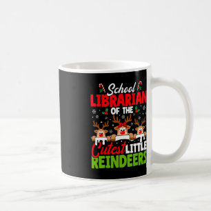 Bibliothecaris van de Schattigee Rendieren Kerstsc Koffiemok