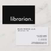 bibliothecaris. visitekaartje (Voorkant / Achterkant)