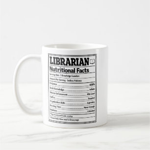 Bibliothecaris Voedingsfeiten Grappig Boekliefhebb Koffiemok