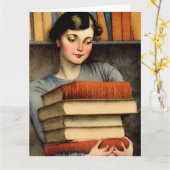 Bibliothecarius - Carte de voeux bibliothécaire (Fleur jaune)