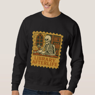 Bibliotheek Afterlife - Gothic Skeleton Librarian Trui