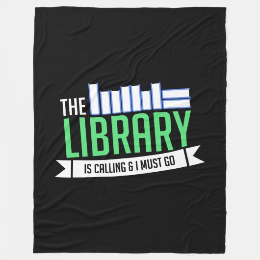 Bibliotheek Boeken Cadeau Fleece Deken (Voorkant)