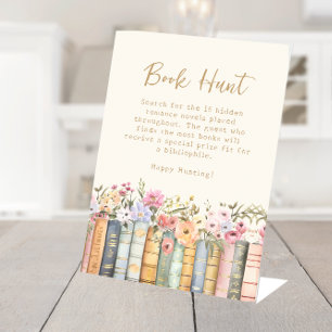 Bibliotheek Bruiloft Spel Bord Reclamebord Met Voetstuk