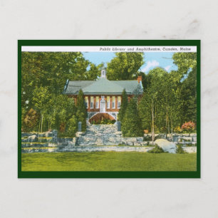 Bibliotheek, Camden, Maine Briefkaart