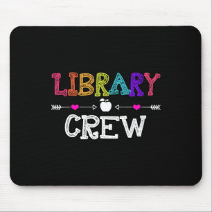 Bibliotheek Crew Teacher Fun Eerste Dag van de Sch Muismat