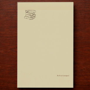 Bibliotheek Donkere Academie-Minimalistische Vinta Post-it® Notes