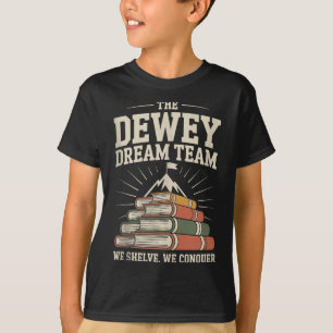 Bibliotheek Dream Team Berg van boeken Grappige Bi T-shirt